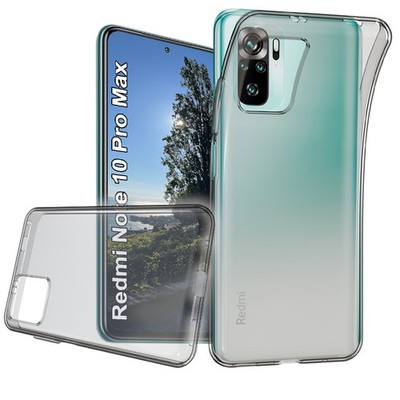 Schutz Hülle für Redmi Note 10 Pro Max Silikon Transparent Handyhülle TPU Bumper