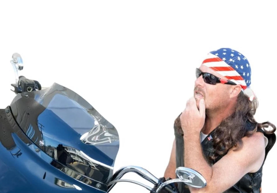 ¡Divertido! Peluca Disfraz Grupo Mullet Calavera Gorra Temática Fiesta Bandera Americana El Freebird Foto 4 de 4