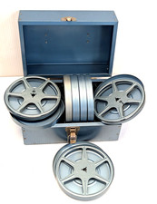 Vintage ADAMS 8mm Film Storage Case Box 12 Slots 7 Metal 6" Canisters Reels