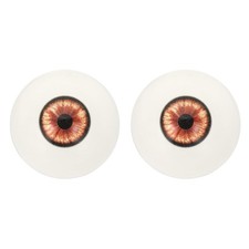 32mm Doll Eyes,1 Pair Realistic Acrylic Eyes Plastic Half Eyeballs for Dolls ...