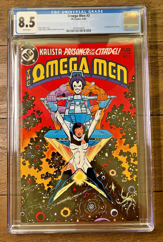 Omega Men #3 CGC 8.5 - 1st Appearance of Lobo - DC Comics 1983 - White Pages