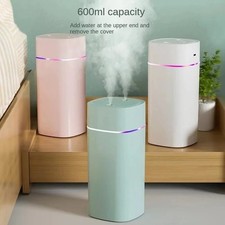 600ml/h Dual Nozzle Humidifier USB Portable Super Mist Silent Air Moisturizer fo