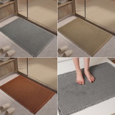 Waffle Non Slip Bathroom Mat Extra Soft Absorbent Bath Rug Washable Shower Rug