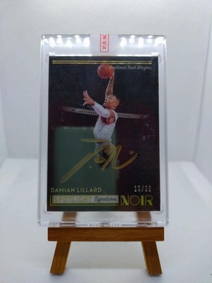 2018-19 Panini Noir Damian Lillard Spotlight Signatures Vertical #/99 ON CARD