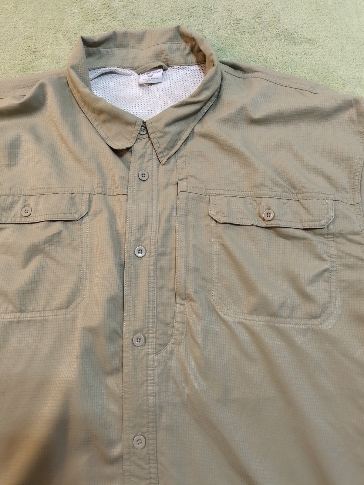 Hi-Tec Men's 2XL Shirt Tan Ripstop Vented Back Hiking Fishing Long Sleeve thumbnail 4