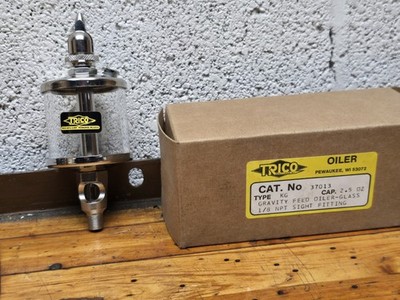 Trico 37013 Type KG 2.5oz Glass Gravity Feed Oiler Lubricator 1/8 Sight Fitting