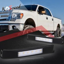 Chrome Housing Amber LED Side Mirror Turn Signal Light for 09-14 F-Series F150