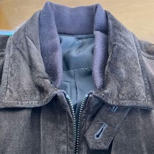 USED ISSEY MIYAKE LEATHER BLOUSON, SIZE GOOD