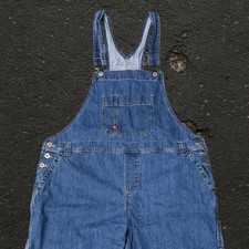 Dickies Men  s Denim Bib Overalls XL Blue Carpenter Utility Workwear Straight Leg