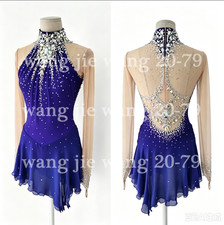 Ice Figure Skating Dress Figure Skating Dress For Competition purple dyeing