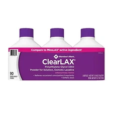 Member'S Mark Clearlax Polyethylene Glycol 3350 Powder 17.9 Oz 3Pk FREE SHIPPING