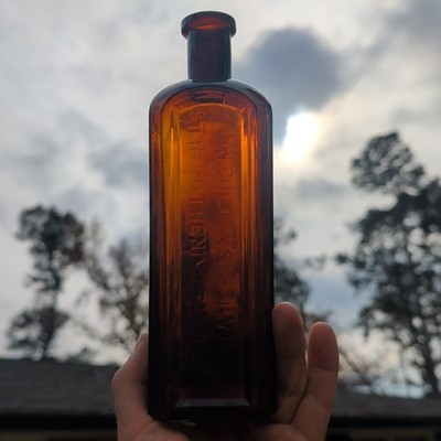 Antique 1870s J.W. COLTON'S Nervine Strengthening Bitters Bottle