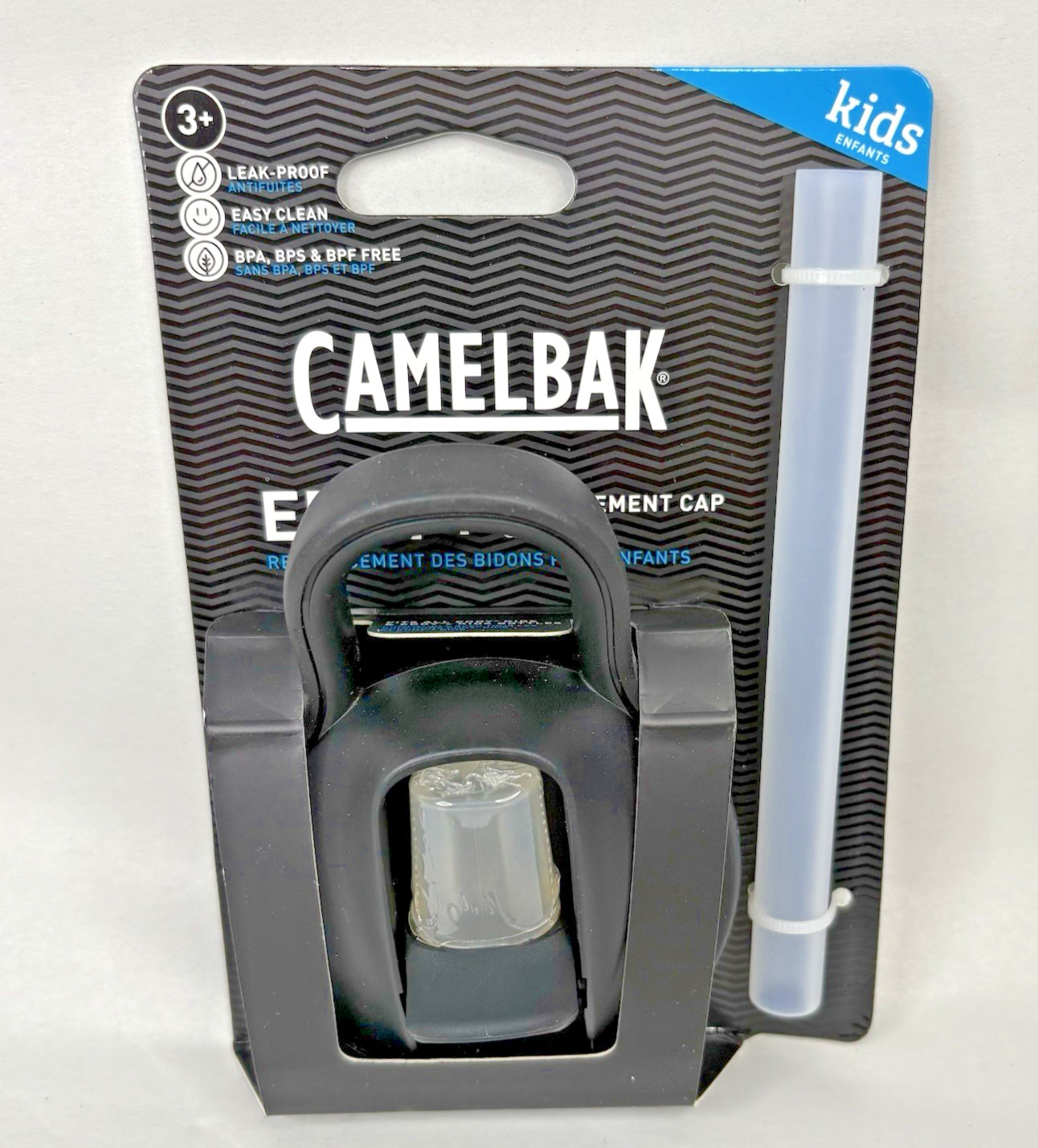 Camelbak Eddy + Kids Black Replacement Cap & Straw Brand New Sealed