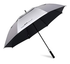 G4Free 62 Inch Portable UV Protection Large Golf Umbrella, Silver/Black