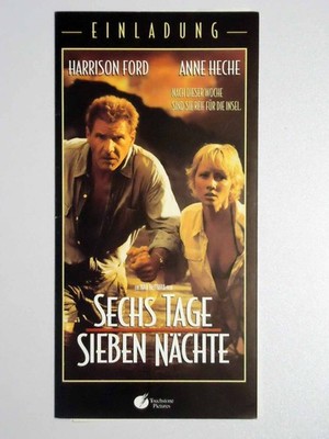 Sechs Tage sieben Nächte - Harrison Ford - Einladungskarte/Pressevorführung