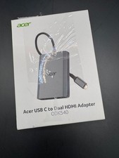 Acer USB C to Dual HDMI Adapter 4K60Hz 4in1 HDMI Splitter for Dual Monitors with