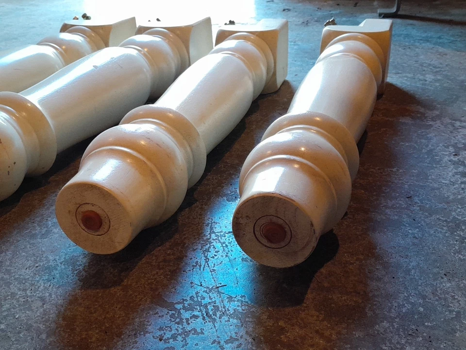 Juego de 4 patas de mesa de abedul para muebles de madera maciza Foto 3 de 4