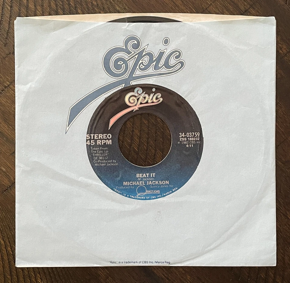 MICHAEL JACKSON - Beat It 45 7" EP 1983 Quincy Jones Prince Diana Ross Madonna 5 - Image 3 of 4