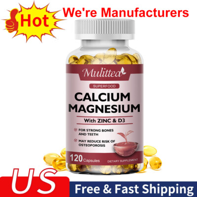 Zinc Calcium Magnesium & Vitamin D Complex Supplement 120 Vegetarian Pills