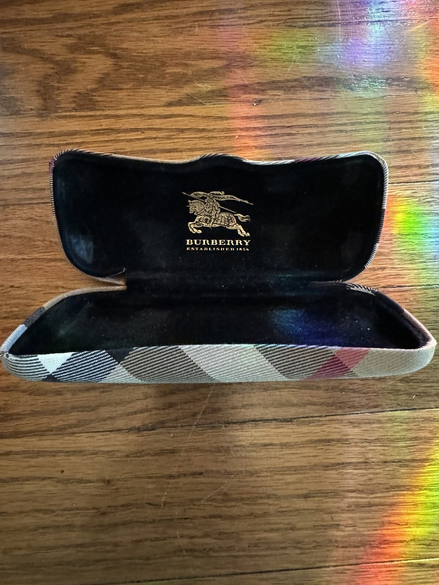 Burberry Sunglasses /Eyeglasses Hard Case Clamshell Plaid 