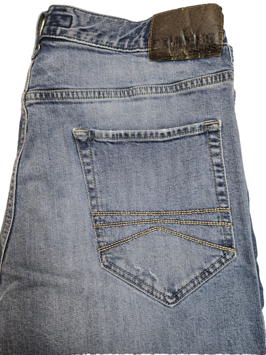 Express Jeans Alec SKinny Fit Adult 34 x 34 Blue Denim Distressed Ripped  Men's - Main Image