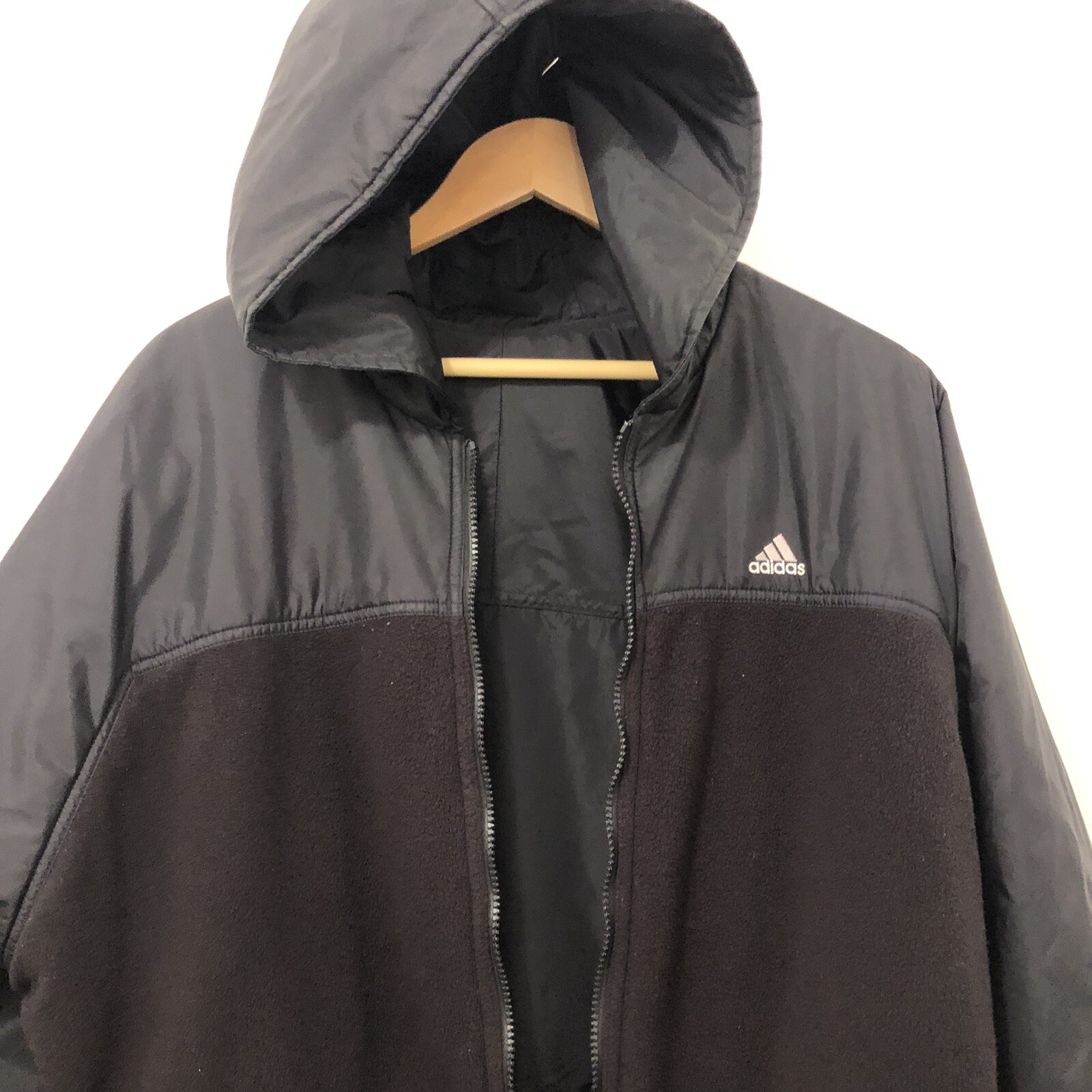Vintage Adidas Reversible Windbreaker Fleece Jacket Men’s M Black/White