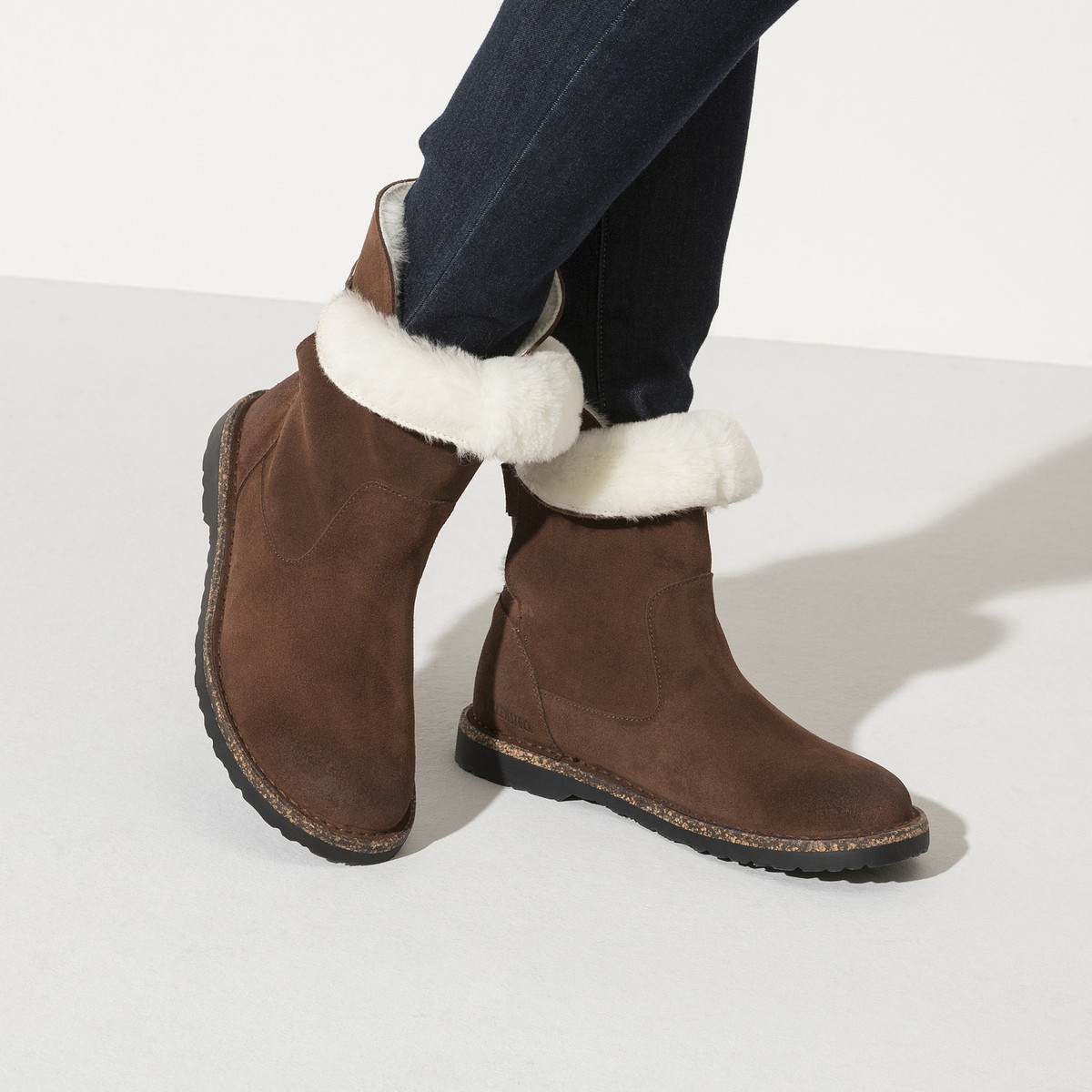 BIRKENSTOCK UPPSALA SHEARLING WOMEN ESPRESSO BIKER CON PELO