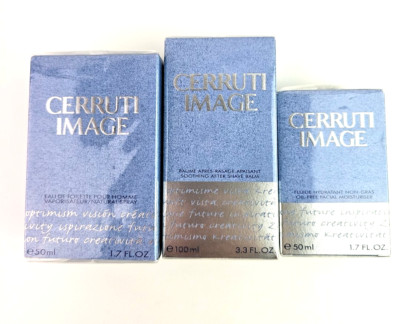 Cerruti Image Mens Fragrance Gift Set EDT 50ml Aftershave Balm Boxed Set of 3