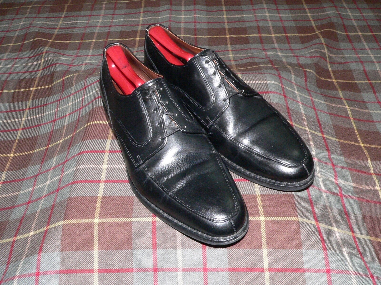 SAOLA Scarpe derby Allen Edmonds "Montgomery" nere con punta divisa 3102 da uomo taglia 10 D US