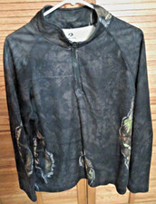 Mossy Oak Mens Large Camo Long Sleeve Shirt Hunting 1/4 Zip Pullover