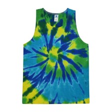 Karma Tie Dye Tank Tops Sleeveless T-Shirt Adult S M L XL 2XL 3XL Cotton