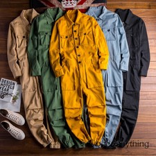 Hombres Retro Mono Bolsillo Mono Pantalón Jogger Pantalón Carga Mameluco Pantalón Disfraz