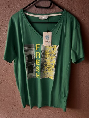 Summer Fresh T-Shirt bedruckt, Gr.: XL, Farbe Grün