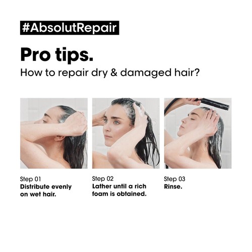 L'Oréal Professionnel Absolut Repair Shampoo & Mask For Dry And Hair - 550ml - Picture 6 of 10