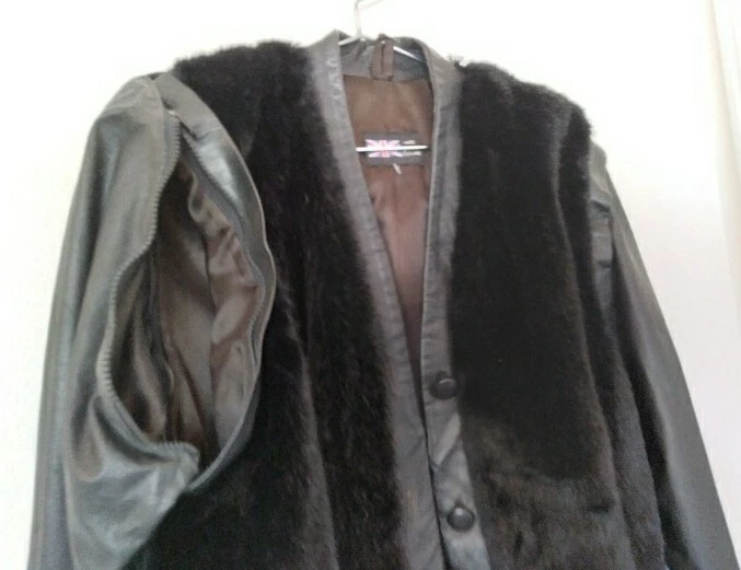 Жилет Adolph Schuman для Lilly Ann 2 в 1 куртка черный натуральная кожа искусственный мех - Изображение 3 из 4