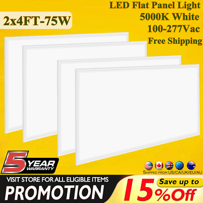 LED Panel Light 2x4ft Dimmable Drop Ceiling Flat Recessed Troffer Fixture 16Pack