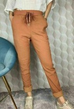 Womens Lagenlook Italian Magic Pants Ladies Casual Stretch Jogger Style Trousers