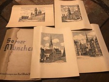 Sowar Munchen Karl Winkel German Hand signed art work Portfolio vintage