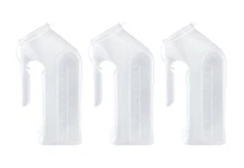 3 Pcs - Male Urinal Urine Pee Bottle With Cover Lid 1 Quart, 1000 mL