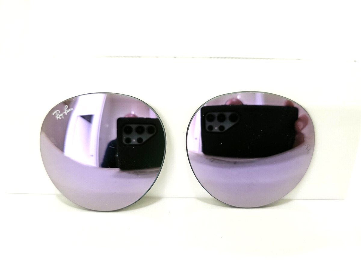RAYBAN 3447 Round Metal G-15 w Purple Mirror Replacement Lenses
