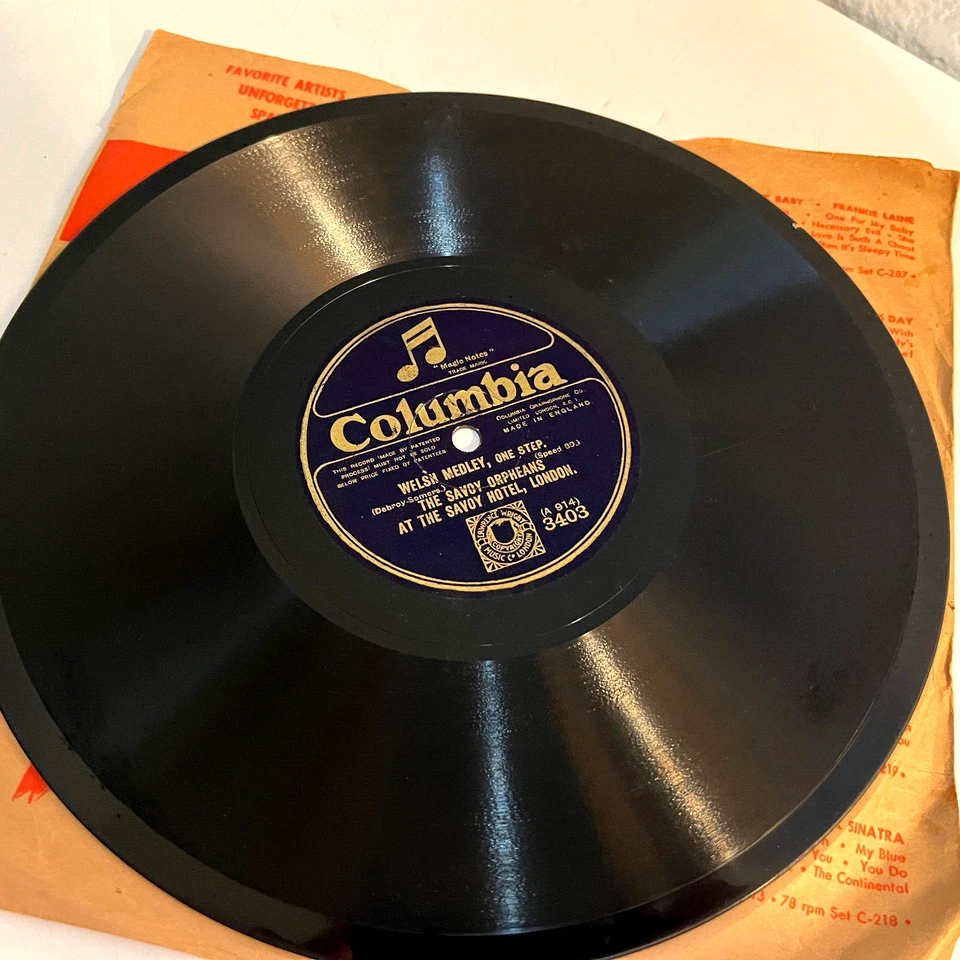 SAVOY ORPHEANS - Welsh & Irish Medley (UK Columbia) 10" Shellac 78RPM Record - V - Image 2 of 3