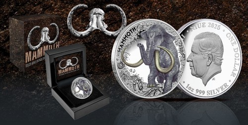 Niue 2025 COLUMBIAN MAMMOTH Ice Age Not Woolly $1 Oz Pure Silver Color FULL OGP - Picture 5 of 8