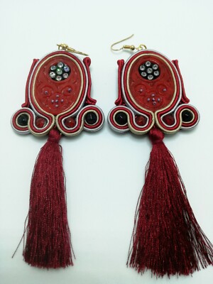 Ohrringe mit Soutache Technik '' Jade ''