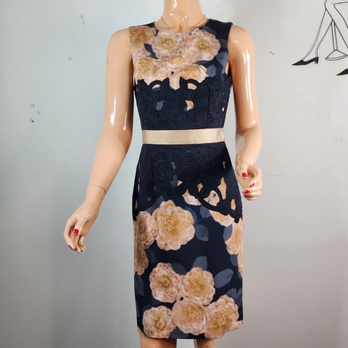 ALANNAH HILL Silk Dress Size 8 RRP$389 Sleeveless Sheath Party Wedding Occasion - Picture 2 of 12