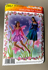 COMPLETE Pattern Simplicity 2857 UNCUT 2 Fairy Outfit Wing , Sizes 14 16 18 20