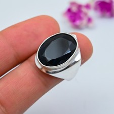 London Blue Topaz Gemstone 925 Sterling Silver Handmade Jewelry Ring Wife Gift