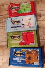 Peeps Gluten And Fat Free Xmas Marshmallows. 4 Packs ( 1 Of Each  Type)
