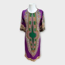 Vintage 70s Dashiki Kenya African Tunic by Waltz Colorful Tribal 38x56 Hippie