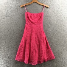 J.Crew Dress Womens 0 Pink Tube Strapless A-Line Fit & Flare Cotton Casual