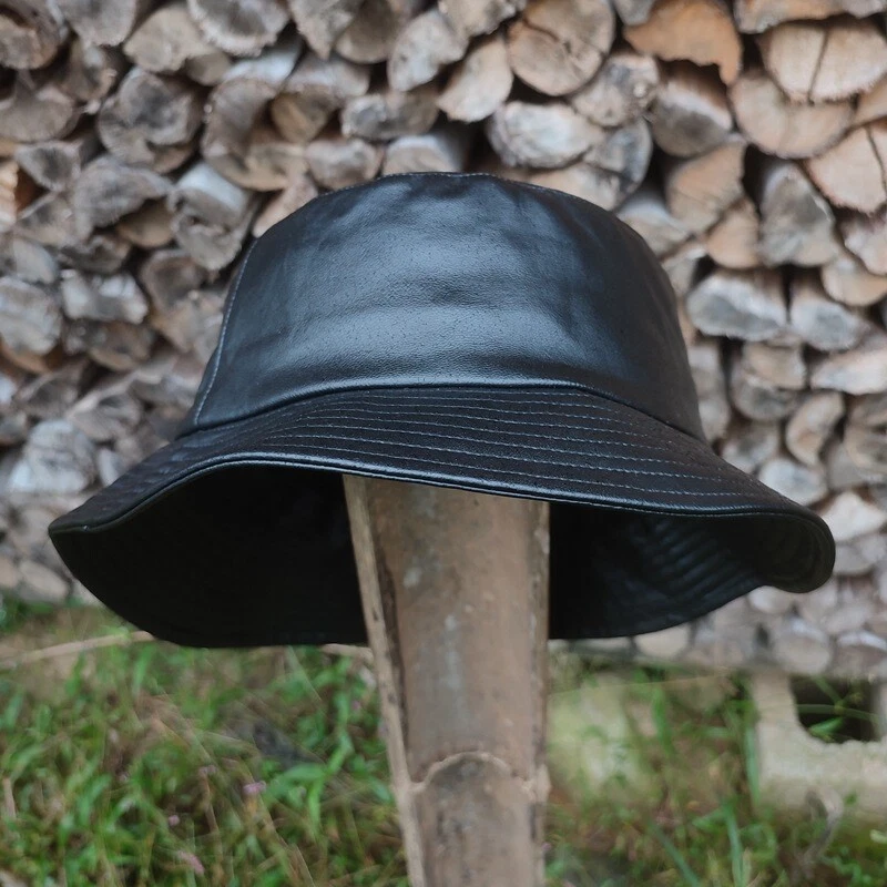 Men Casual Faux Leather Bucket Hat Wide Brim Fisherman Cap Waterproof
Opens in a new window or tab
